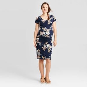 NWT Maternity Floral Print T-Shirt Dress